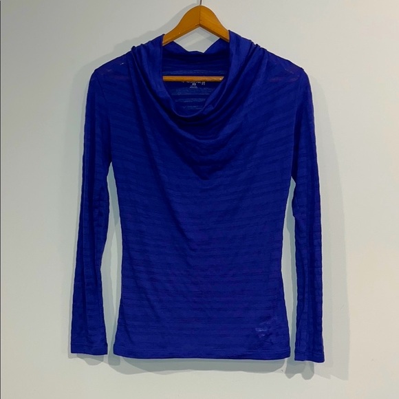 Smartwool Tops - SMARTWOOL Draped Burnout Long Sleeve Shirt Merino Wool Cowl Neck Lightweight
